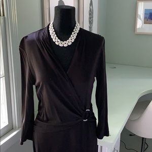 Black long sleeve work to fun dress.